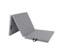 QSTDGVPW Colchoneta de Plegable Antideslizante Acolchada para Ejercicios en Casa Alfombrilla de Pilates Portátil de PU Adecuada para Entrenamiento, Gris Claro, Individual