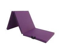 QSTDGVPW Colchoneta de Plegable Antideslizante Acolchada para Ejercicios en Casa Alfombrilla de Pilates Portátil de PU Adecuada para Entrenamiento, Violeta Oscuro, Individual