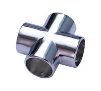 QSTDGVPW Conector de Redondo, Accesorio de de 25 Mm, de Fijación, Abrazadera de Fácil Montaje, Conector de Tubo, Junta Metálica para, 4 Maneras