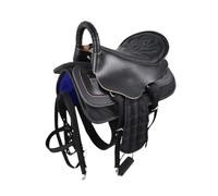 QSTDGVPW Conjunto de Silla de Montar para Caballo, Conjunto de Arnés para Caballo, Fácil de Montar, Protección Cómoda, Acolchado Antideslizante Práctico, Equip, Pequeño Negro