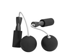 QSTDGVPW Cuerda para Saltar con Peso Deportiva para Acondicionamiento Físico Ajustable Mango Ergonómico Cubierta de Espuma Rodamiento, Negro Clásico