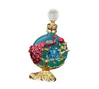 QSTDGVPW de Perfume Vacío Y Rellenable de 30 Ml, de Perfume de Vidrio, Decoración para El Hogar, Diseño Retro, Hermoso para Escaparate, Envase Re, Azul
