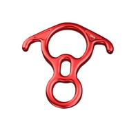 QSTDGVPW Dispositivo de Aseguramiento para Descenso en Rápel con Descenso en Forma de 8 de 50 KN, de Alta Resistencia, para Protección en Ingeniería Espeleológ, Rojo