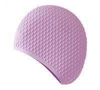 QSTDGVPW Gorro de Natación de Silicona para Adultos con Alta Flexibilidad Resistencia al Agua Diseño Liso Apto para Cabellos Largos Adecuado para Mujeres y Ejercicios en Agua, Púrpura Claro