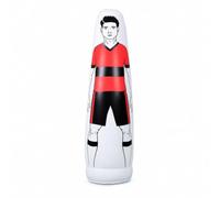 QSTDGVPW Inflable Barrera de Fútbol Obstáculo de Entrenamiento Muñeco Defensivo Maniquí de de Portería PVC Resistente y Base Redondeada con Asas Laterales, Rojo, 205CM