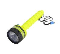 QSTDGVPW Linterna de Buceo, Linterna Subacuática Impermeable, Luz LED Sumergible, Cuerpo de PP, Cordón, Lámpara Incorporada, Adecuada para Buceo Nocturno Y SNO, Verde
