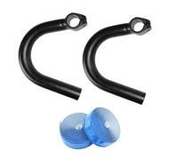 QSTDGVPW Manillar de Aleación de Aluminio, Cómodo Agarre, Barra de Apoyo con ángulo Externo, para Montar, Cinta de Manillar Azul