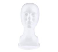QSTDGVPW Maniquí de Cabeza de Peluca Femenina de 12,2 Pulgadas, Estilo, Modelo Y Soporte de Exhibición para Pelucas, Sombreros Y Postizos de Mujer, Color Blanc