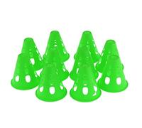 QSTDGVPW Paquete de 10 Discos Marcadores de Fútbol, Conos Marcadores para Exteriores, Patinaje, Entrenamiento de Fútbol para Principiantes, Verde