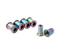 QSTDGVPW Paquete de 5 Tornillos de de Material Acero M8 × 6.5 Mm de Tuercas Y Pernos de Rueda de Cadena Doble/Triple/Simple de Reemplazo, Multicolor, Disco Triple a