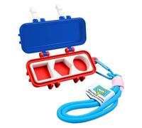 QSTDGVPW Porta Tizas de Billar, Porta Tizas de Billar, Idea de Regalo, Multifuncional, Portátil, con Compartimentos, Caja de Almacenamiento Profesional, Rojo