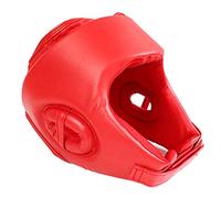 QSTDGVPW Protector de Cabeza Boxeo MMA Artes Marciales Casco PU Cuero Absorción de Humedad Ajustable Apto para Entrenamiento Adulto Mujer Hombre, Rojo, 50 a 58CM
