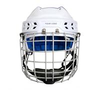 QSTDGVPW Protector de Cabeza Casco para Deportes de Hielo Casco Antimpacto con Jaula Metálica Frontal Correa Ajustable y Ventilaciones Funcionales Protector, L 57.5 60.5cm