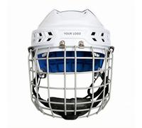 QSTDGVPW Protector de Cabeza Casco para Deportes de Hielo Casco Antimpacto con Jaula Metálica Frontal Correa Ajustable y Ventilaciones Funcionales Protector, XL 58.5 63cm