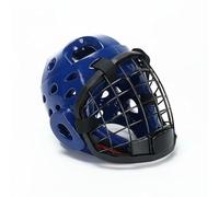 QSTDGVPW Protector Facial Artes Marciales Casco Defensa Cabeza Jaula Protección Facial Cierre Ajustable Respirable Adecuado para Combates Clases Práctica Deportiva, Blue, XL