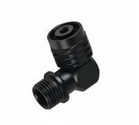 QSTDGVPW Regulador de Buceo Adaptador Giratorio Conector de Accesorio Etapa Latón Rotación Completa para Estabilidad del Regulador Práctica Recreativa Hidrodinámico, Negro, 90 Grados