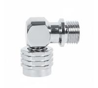 QSTDGVPW Regulador de Buceo Adaptador Giratorio Conector de Accesorio Etapa Latón Rotación Completa para Estabilidad del Regulador Práctica Recreativa Hidrodinámico, Plateado, 90 Grados