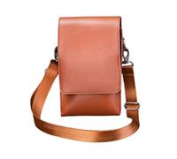QSTDGVPW Riñonera con Cinturón para Peluqueros, Barberos Y Salones de Belleza. Estuche Porta Tijeras con 4 Compartimentos Desmontables, marrón