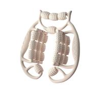 QSTDGVPW Rodillo Muscular Manual para Piernas, Rodillo para Muslos, Herramienta de Masaje Corporal Completo con 24 Ruedas para Cintura, Brazos, Pilates, Bailar, Blanco
