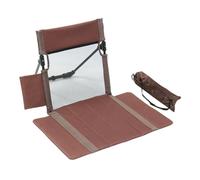 QSTDGVPW Silla Plegable para Acampar, Portátil, con Respaldo, para Playa, Viajes por Carretera, Jardín Y Césped, MarrÓn