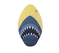 QSTDGVPW Skimboard Infantil Sencilla de Madera de Álamo Tabla Resistente para Deslizarse sobre Arena y Agua Baja Tabla Deportiva Infantil Equipo Equilibrado, 35 Inch, Shark