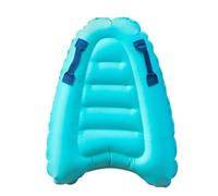 QSTDGVPW Tabla Inflable para Niños Tabla de Surf Flotador Juguete Acuático Tabla Hinchable con Ventana Circular PVC con Cámaras Internas con Asas Ergonómicas Adecuada para Piscina Playa, Azul Lago