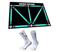 QSTDGVPW Tapete de Entrenamiento de Juego de Pies de Fútbol para Mejorar Habilidades, con Pelota, Individual