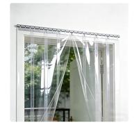 QSTGX Cortina PVC Transparente Exterior Tiras De Cortina De PVC Transparente Plegable, Impermeable,Vidrio Suave para Cámaras Frigoríficas, Almacenes, Supermercados Y Tiendas(1.05x2m/3.44x6.56ft)