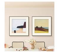 QSTGX Cuadros Modernos Cuadro Decorativo Zona Cafe Cuadros con paisajes enmarcados Decoración con grafitis Obras de arte Pinturas abstractas con paisajes marinos(C,30x30cm)
