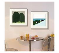 QSTGX Cuadros Modernos Cuadro Decorativo Zona Cafe Cuadros con paisajes enmarcados Decoración con grafitis Obras de arte Pinturas abstractas con paisajes marinos(A,70x70cm)