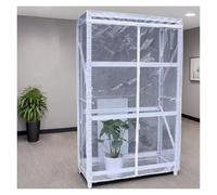 QSTGX Cubierta Antipolvo Transparente para Estantes Fundas para estantes de Rejilla metálica Almacenamiento Multifuncional Exteriores Impermeable y Resistente al Polvo(B,60x40x180cm)