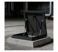 QSTGX Cubierta De Salida Techo Ventanas Puertas Garaje Puerta Seguridad Para Tejados Comerciales Con Varilla Soporte Hidráulica Manilla Tipo Interruptor(70x70-75x75-81x81 cm)