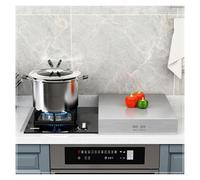 QSTGX Cubre Encimera Acero Inoxidable Cubre VitroceráMica Cristal Templado Opciones de Grosor para encimeras, fregaderos, autocaravanas y cocinas eléctricas(A-1.5mm,50x80x7cm)