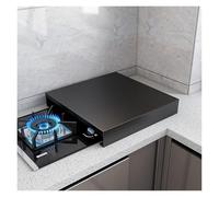 QSTGX Cubre Encimera Acero Inoxidable Tapa Encimera Gas con Asas Estantería Multifuncional para Cocina Borde Plegado en Forma de L Pies Antideslizantes(B,35x40x7cm)