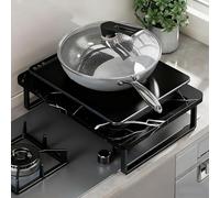 QSTGX Cubre Encimera Gas 5 Fuegos Protector Placa Induccion con Almohadillas Antideslizantes para encimeras, fregaderos, autocaravanas y cocinas eléctricas(A,30X54X8.8 CM)