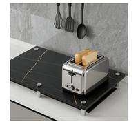 QSTGX Cubre Encimera Gas Tapa Cocina Gas 4 Fuegos Resistente a Altas Temperaturas Encimera de Losa Roca Patas Soporte Acero Inoxidable(A,50X80X8.3 CM)