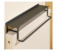 QSTGX Estante Radiador Sin Taladrar Instalación sin Agujeros Campana extractora a Prueba de Humo y Polvo con Rejilla de Secado para decoración y Almacenamiento(A,15.75 in/40cm)