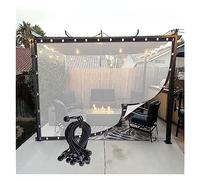 QSTGX Paneles Laterales de Vidrio Blando de Lona Impermeable con Ojales, Pérgola, Cenadores Jardín, Cortina, Pantalla de Partición Plástico se PVC (Color : Clear, Size : 2.5x3m)