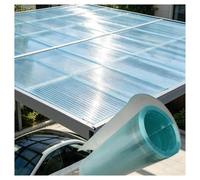 QSTGX Plancha de Policarbonato Transparente LáMina De Techo Transparente Resistente A Los Rayos UV Alta Transmisión de Luz Para Pérgolas, Patios, Jardinería Y Agricultura