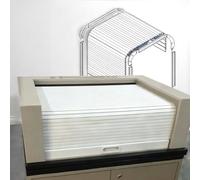 QSTGX Puerta Enrollable Kit de Puerta Corredera Tipo Persiana Duradera A Prueba de Polvo Para Cocina, Garaje, Oficina Y Taller(50x90 cm/19.69x35.43 in)