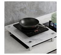 QSTGX Tapa Encimera Gas Cubre Encimera Gas 5 Fuegos Resistente Al Fuego y Al Calor Resistente a Los Arañazos y La Abrasión para Cocinas Eléctricas, Soporte para Utensilios de Cocina(A,30X40X8.3 CM)