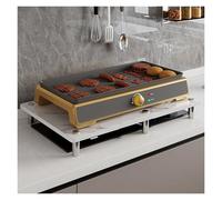 QSTGX Tapa Encimera Gas Cubre Encimera Gas 5 Fuegos Resistente Al Fuego y Al Calor Resistente a Los Arañazos y La Abrasión para Cocinas Eléctricas, Soporte para Utensilios de Cocina(B,40X50X8.3 CM)