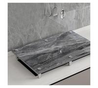 QSTGX Tapa Encimera Gas Cubre Encimera Gas 5 Fuegos Resistente Al Fuego y Al Calor Resistente a Los Arañazos y La Abrasión para Cocinas Eléctricas, Soporte para Utensilios de Cocina(D,30X40X8.3 CM)