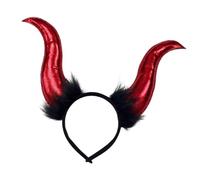 Qsvbeeqj 1. Diadema de cuerno suave y transpirable, lavable, accesorio de disfraz de Halloween para adultos y niños, fiesta de tela ligera