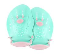 Qsvbeeqj 1 par de equipos de entrenamiento de natación de silicona suave herramienta de entrenamiento de natación mano guantes de mano reducción de resistencia al agua palas de mano para adultos y