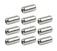 Qsvbeeqj 10 Cordones Elásticos Sacrificio De Hebilla De La Cápsula Metal Hebilla Extremos De Encaje No Tielastien Cordones De Tielastien GLASTIC LAGHT SHOELACE Accesorios Ronda Botas, plata