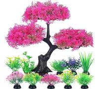 Qsvbeeqj 10 Piezas Planta de Agua Artificial Planta de Acuario Terrario Acuario Adornos Decoración de Acuario Decoración