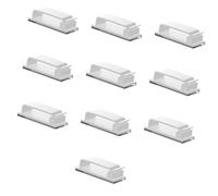 Qsvbeeqj 10 soportes para cables de escritorio, fácil de abrir, para cargar el teléfono, accesorios de fijación de cables para el interior del coche