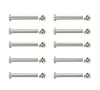 Qsvbeeqj 10 unids/set 30/35/40/45/50mm tornillos hexagonales interiores remaches reparación rueda equipaje tornillos acero inoxidable remaches, 40 mm