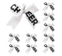 Qsvbeeqj 10pcs Portable Cheer Bowknot Llaveros Elegantes Brillantes Decorados Llaveros Perfecto Para Animadoras Y Seguidores